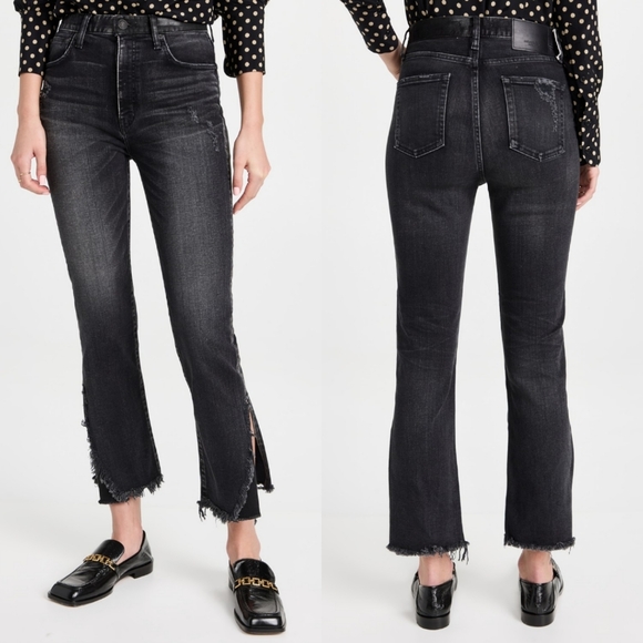 MOUSSY VINTAGE Mv Alhambra Flare-Hi Jeans In Black 25.